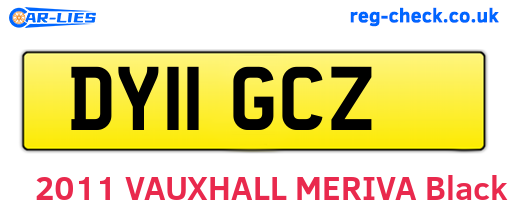 DY11GCZ are the vehicle registration plates.