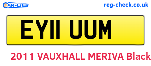 EY11UUM are the vehicle registration plates.