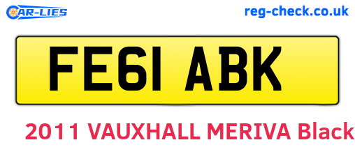 FE61ABK are the vehicle registration plates.