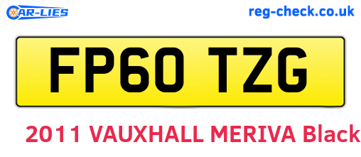 FP60TZG are the vehicle registration plates.
