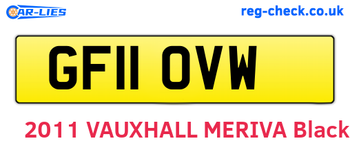 GF11OVW are the vehicle registration plates.