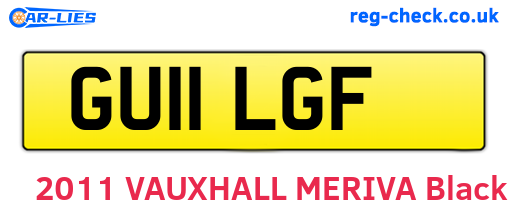 GU11LGF are the vehicle registration plates.