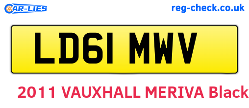 LD61MWV are the vehicle registration plates.