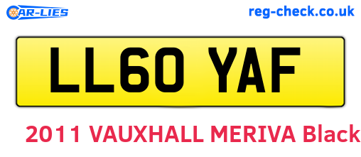 LL60YAF are the vehicle registration plates.