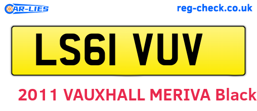 LS61VUV are the vehicle registration plates.
