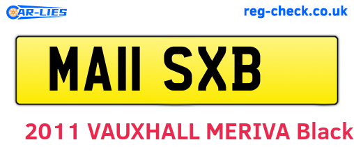MA11SXB are the vehicle registration plates.