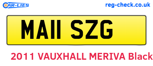 MA11SZG are the vehicle registration plates.