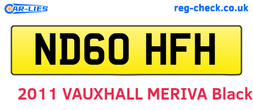 ND60HFH are the vehicle registration plates.