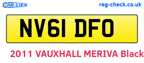 NV61DFO are the vehicle registration plates.