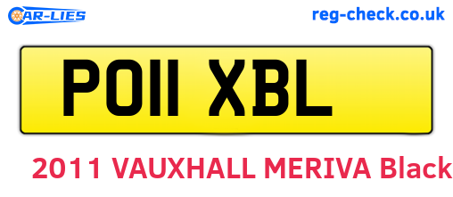 PO11XBL are the vehicle registration plates.