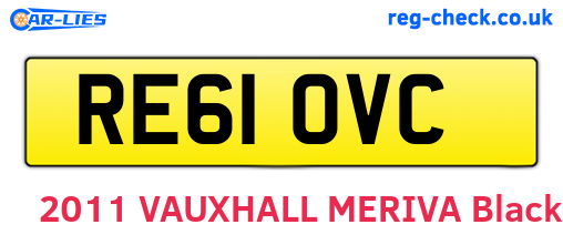 RE61OVC are the vehicle registration plates.