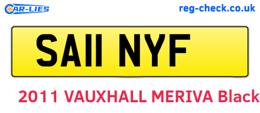 SA11NYF are the vehicle registration plates.