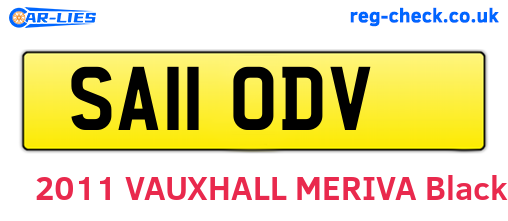 SA11ODV are the vehicle registration plates.