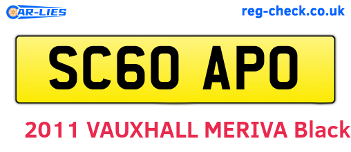 SC60APO are the vehicle registration plates.