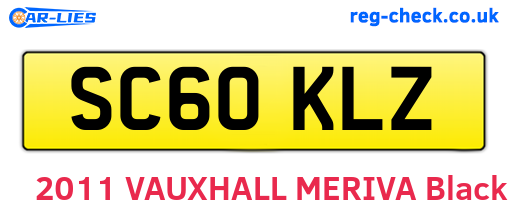 SC60KLZ are the vehicle registration plates.