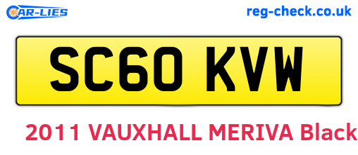 SC60KVW are the vehicle registration plates.