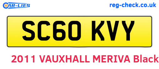 SC60KVY are the vehicle registration plates.