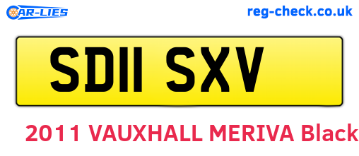 SD11SXV are the vehicle registration plates.