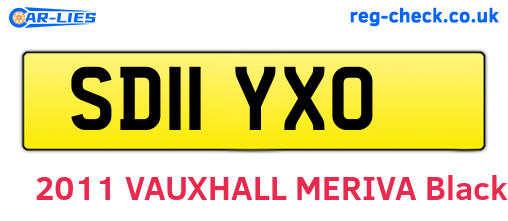 SD11YXO are the vehicle registration plates.