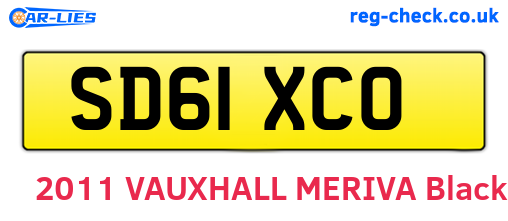 SD61XCO are the vehicle registration plates.
