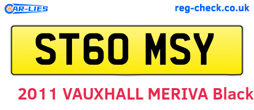 ST60MSY are the vehicle registration plates.