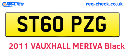 ST60PZG are the vehicle registration plates.