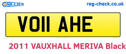 VO11AHE are the vehicle registration plates.