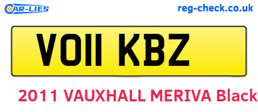 VO11KBZ are the vehicle registration plates.