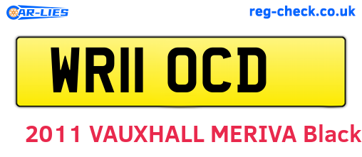 WR11OCD are the vehicle registration plates.