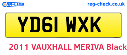 YD61WXK are the vehicle registration plates.