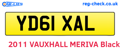 YD61XAL are the vehicle registration plates.