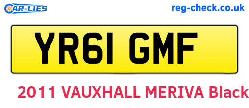 YR61GMF are the vehicle registration plates.