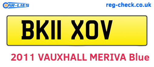 BK11XOV are the vehicle registration plates.