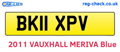BK11XPV are the vehicle registration plates.