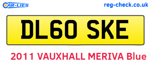 DL60SKE are the vehicle registration plates.
