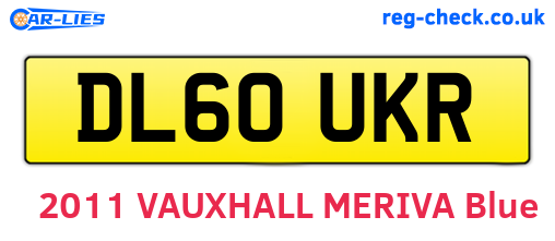 DL60UKR are the vehicle registration plates.