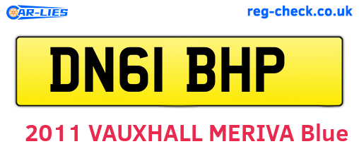 DN61BHP are the vehicle registration plates.
