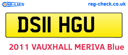 DS11HGU are the vehicle registration plates.