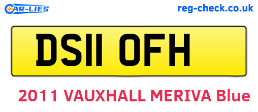 DS11OFH are the vehicle registration plates.