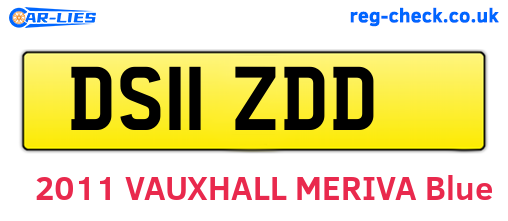 DS11ZDD are the vehicle registration plates.