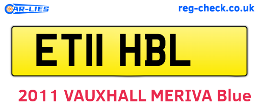 ET11HBL are the vehicle registration plates.