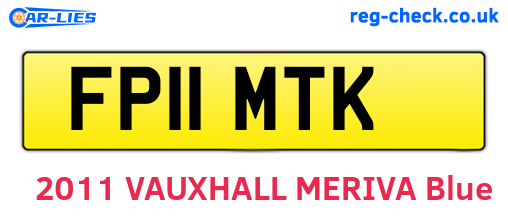 FP11MTK are the vehicle registration plates.