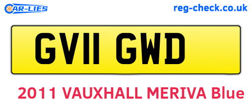 GV11GWD are the vehicle registration plates.