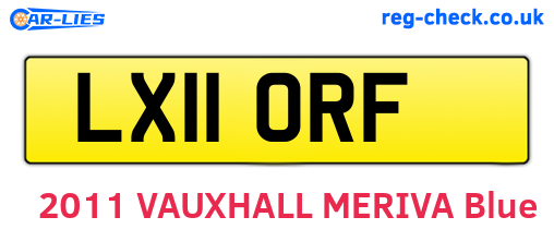 LX11ORF are the vehicle registration plates.