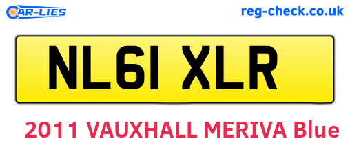 NL61XLR are the vehicle registration plates.