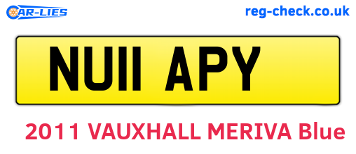 NU11APY are the vehicle registration plates.