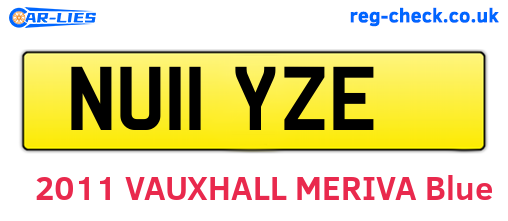 NU11YZE are the vehicle registration plates.