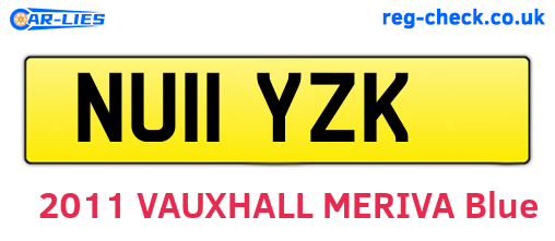 NU11YZK are the vehicle registration plates.