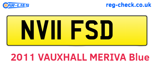 NV11FSD are the vehicle registration plates.