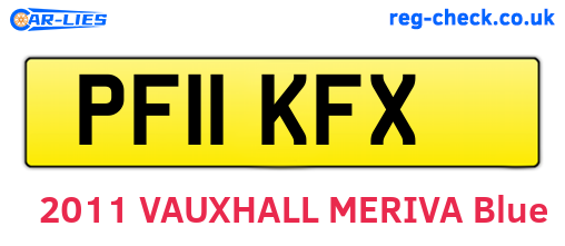 PF11KFX are the vehicle registration plates.